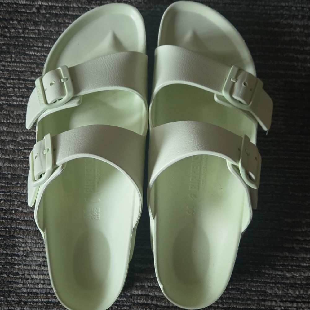 Light Green Double Strap Sandals